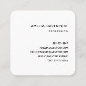 かわいいタコの海の生き物 スクエア名刺 (裏面)