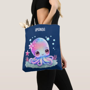 かわいいタコの海の生き物 トートバッグ
