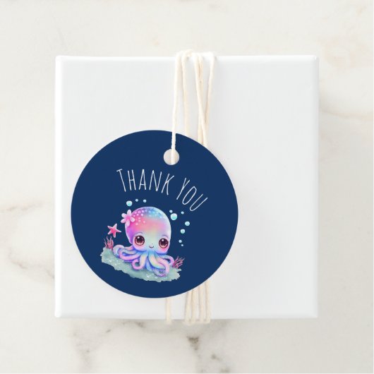 かわいいタコの海の生き物 フェイバータグ (インサイチュ)