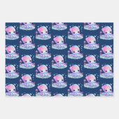 かわいいタコの海の生き物 ラッピングペーパーシート (正面3)