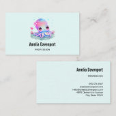 かわいいタコの海の生き物 名刺 (正面/裏面)