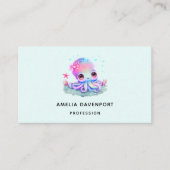 かわいいタコの海の生き物 名刺 (正面)