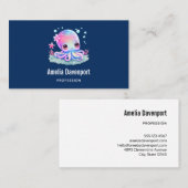 かわいいタコの海の生き物 名刺 (正面/裏面)