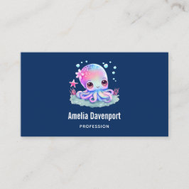 かわいいタコの海の生き物 名刺