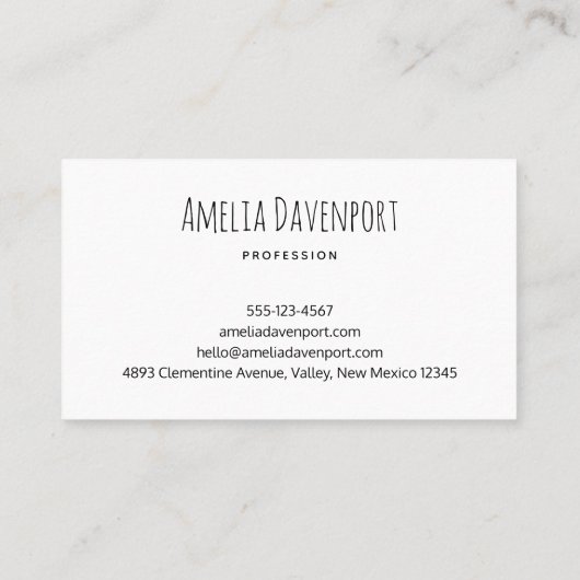 かわいいタコの海の生き物 名刺 (裏面)