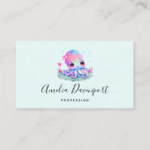 かわいいタコの海の生き物 名刺 (正面)