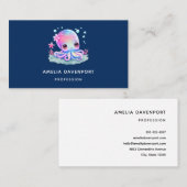 かわいいタコの海の生き物 名刺 (正面/裏面)