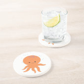 かわいいタコの漫画 コースター (側面)