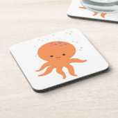 かわいいタコの漫画 コースター (左側)