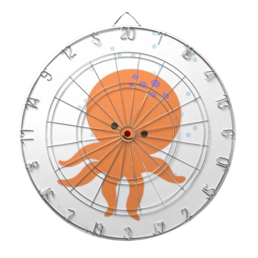 かわいいタコの漫画 ダーツボード (正面)