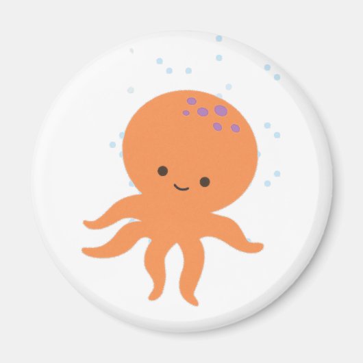 かわいいタコの漫画 マグネット (正面)