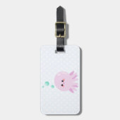 かわいいタコの漫画 ラゲッジタグ (正面縦)