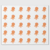 かわいいタコの漫画 ラッピングペーパー (フラット)