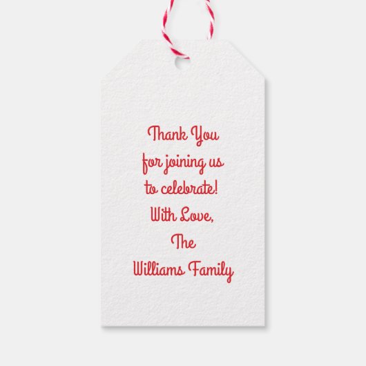 かわいいタコキッズ1st誕生日パーティーメキシコ料理 ギフトタグ (裏面)