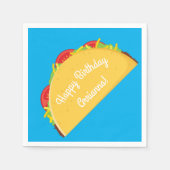 かわいいタコキッズ1st誕生日パーティーメキシコ料理 スタンダードカクテルナプキン (正面)