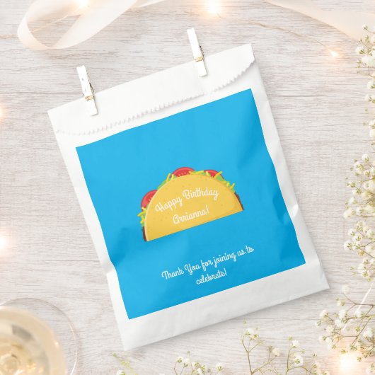 かわいいタコキッズ1st誕生日パーティーメキシコ料理 フェイバーバッグ (クリップ留めされた状態)