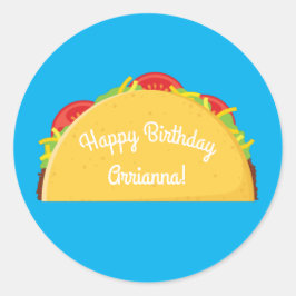 かわいいタコキッズ1st誕生日パーティーメキシコ料理 ラウンドシール