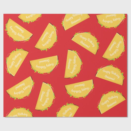 かわいいタコキッズ1st誕生日パーティーメキシコ料理 ラッピングペーパー (フラット)