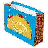 かわいいタコキッズ1st誕生日パーティーメキシコ料理 ラージペーパーバッグ (裏面アングル)