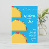 かわいいタコキッズ1st誕生日パーティーメキシコ料理 招待状 (スタンド正面)