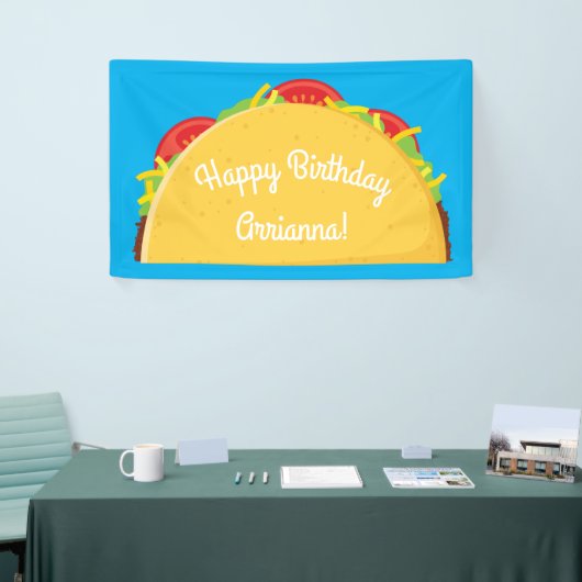 かわいいタコキッズ1st誕生日パーティーメキシコ料理 横断幕 (トレードショー)