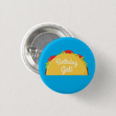 かわいいタコキッズ1st誕生日パーティーメキシコ料理 缶バッジ (正面&裏面)