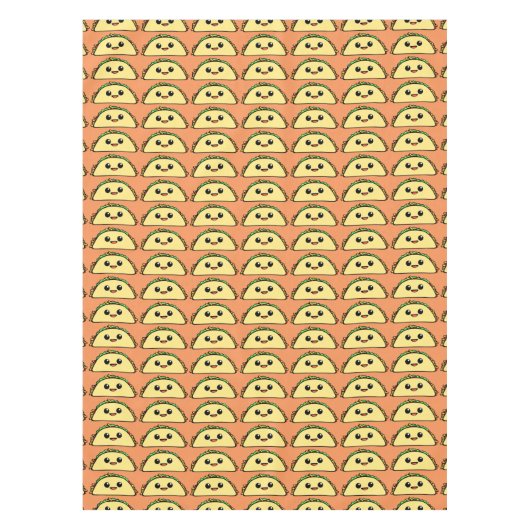 かわいいタコスのキャラクター テーブルクロス (正面)