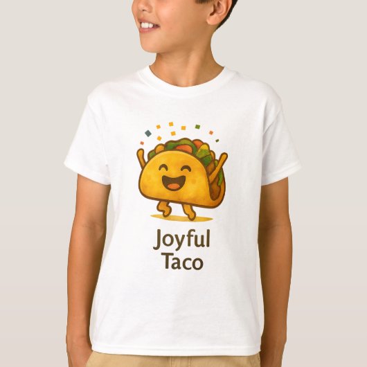 かわいいタコスフィエスタの子供用誕生日Tシャツ Tシャツ (正面)