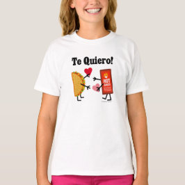 かわいいタコス及びホットソース- Te Quiero! (I愛!) Tシャツ