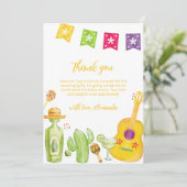 かわいいタコス'Cactusライムギターベイビーシャワー サンキューカード (スタンド正面)