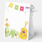 かわいいタコス'Cactusライムギターベイビーシャワー フェイバーボックス (裏面)