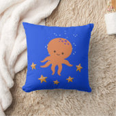 かわいいタコヒトデの漫画 クッション (ブランケット)