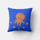 かわいいタコヒトデの漫画 クッション (裏面)