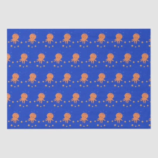 かわいいタコヒトデの漫画 薄葉紙 (正面)