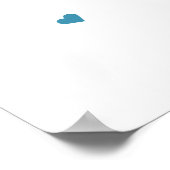 かわいいタコワイド青の名前ベビーシャワー ポスター (角)