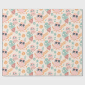 かわいいタコ包み紙 ラッピングペーパー (フラット)