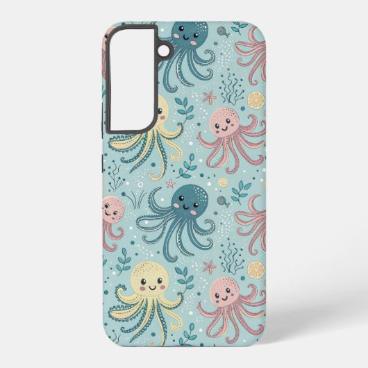 かわいいタコ柄 SAMSUNG GALAXYケース (裏面)