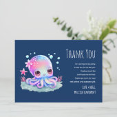 かわいいタコ海の生き物ありがとう サンキューカード (スタンド正面)