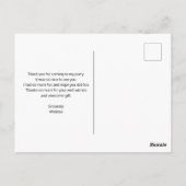 かわいいタコ海の生き物ありがとう ポストカード (裏面)