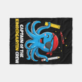 かわいいタコ海賊幼稚園の少年たち戻る フリースブランケット (正面(横))