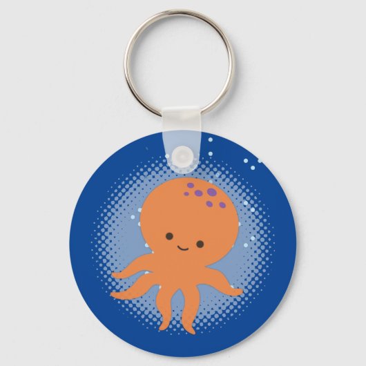 かわいいタコ漫画スケッチ キーホルダー (裏面)