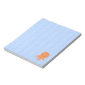 かわいいタコ漫画ブルーウェーブカスタム ノートパッド (回転)