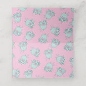 かわいいタコ赤ちゃんシャワーかわいいピンクガール プレイスカード (内部開封)