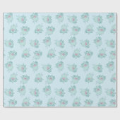 かわいいタコ赤ちゃんシャワーかわいいピンクガール ラッピングペーパー (フラット)