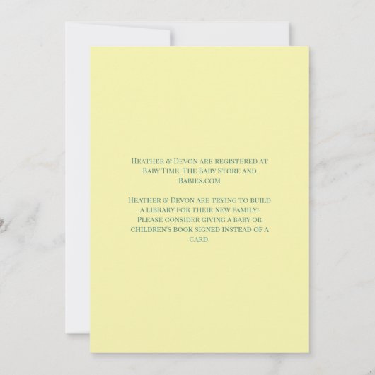 かわいいタコ赤ちゃんシャワーかわいい招待状 招待状 (裏面)