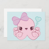 かわいいタコ ポストカード (正面/裏面)