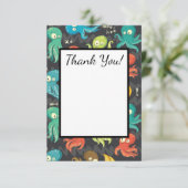 かわいいタコ マルチカラー 子供服＆インテリア サンキューカード (スタンド正面)