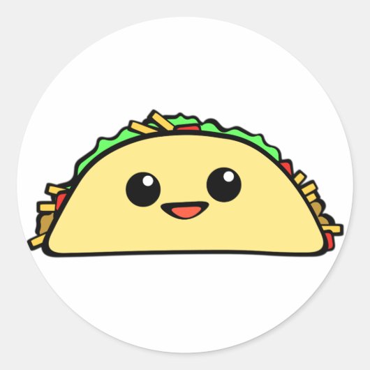 かわいいタコ ラウンドシール (正面)