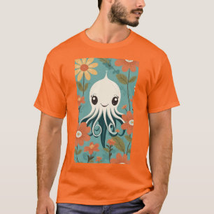かわいいタコ(花) Tシャツ