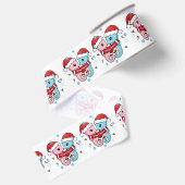 かわいいタツノオトシゴのクリスマスリボン グログランリボン (裏面)
